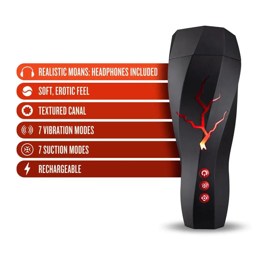 M For Men - Storm - USB Rechargeable Milking & Vibrating Auto Stroker Blush Novelties Discreet Intimate Essentials.