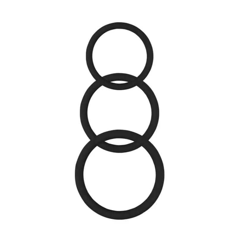 Magnum Force Cock Ring Set Black GK Power Discreet Intimate Essentials.