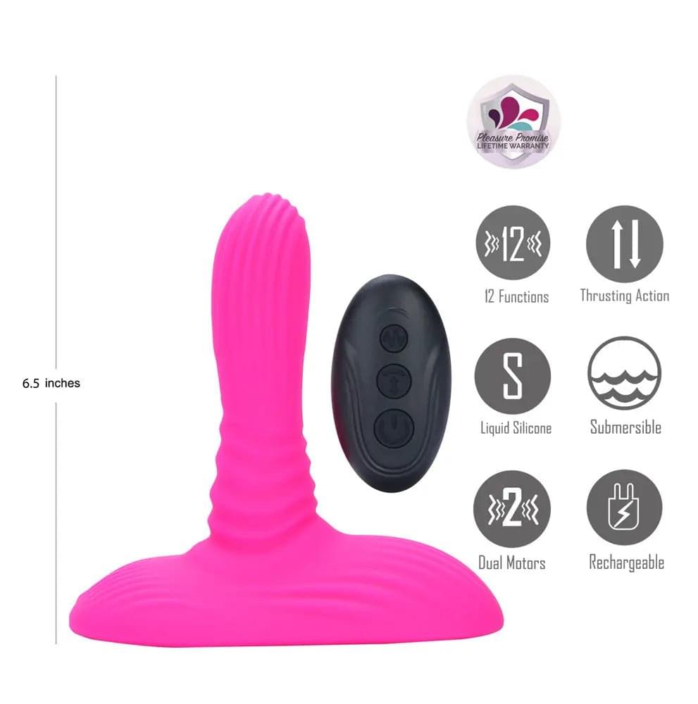 Maia ADIRA -  USB Rechargeable Thrusting Vibrator with Wireless Remote Maia Toys Discreet Intimate Essentials.