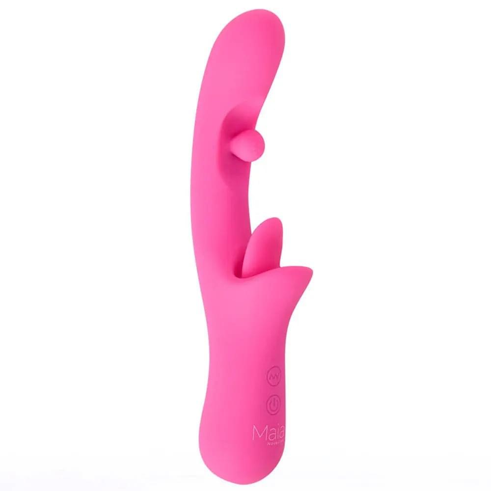 Maia ALORA -  24.1 cm USB Rechargeable Rotating & Licking Vibrator Maia Toys Discreet Intimate Essentials.
