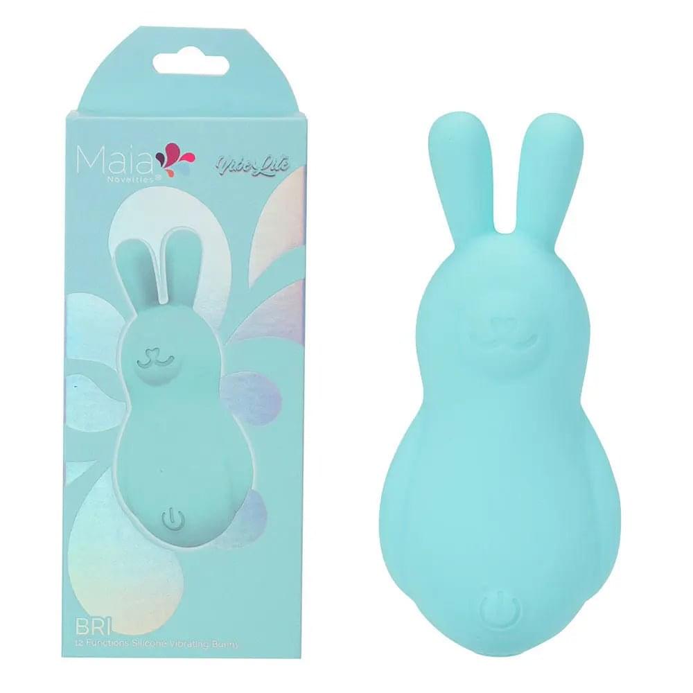 Maia BRI - Teal - Teal 9 cm USB Rechargeable Vibrating Bunny Bullet Maia Toys Discreet Intimate Essentials.
