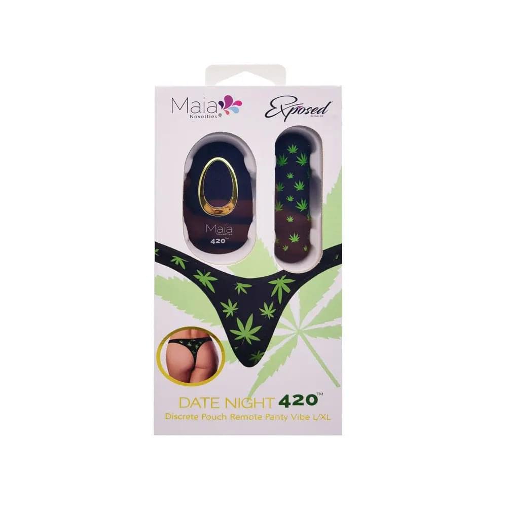 Maia DATE NIGHT 420 PANTY VIBE - S/M -  S/M 420 Panty with  USB Rechargeable Bullet & Remote Maia Toys Discreet Intimate Essentials.