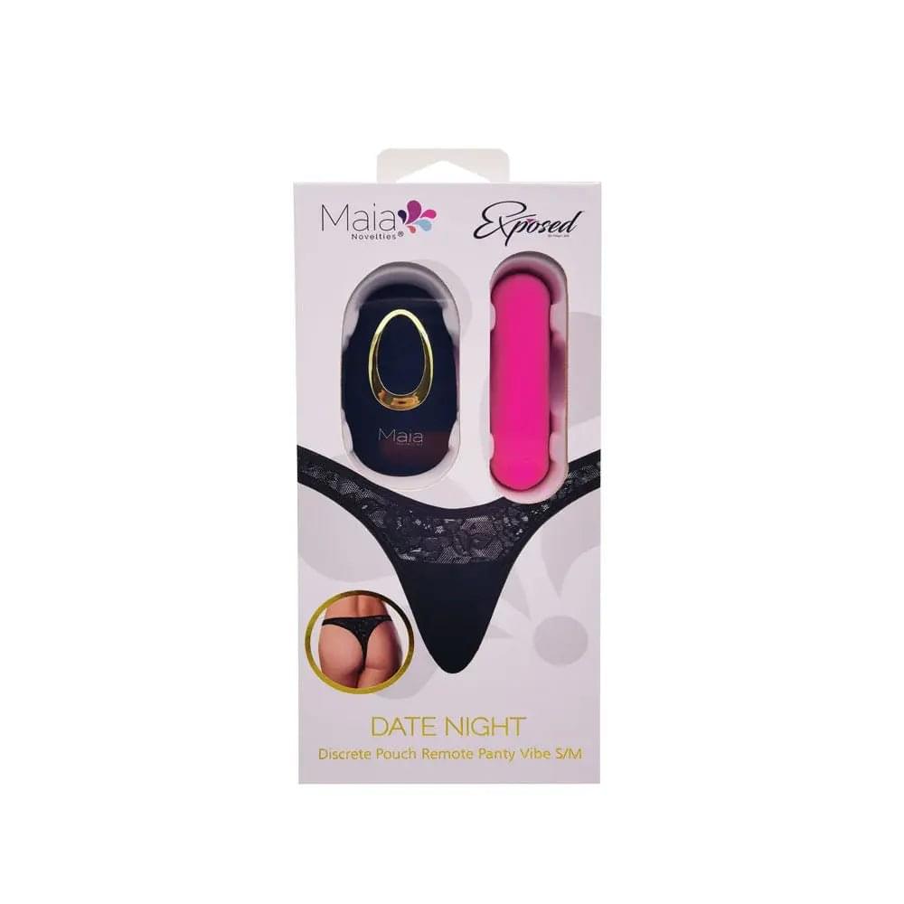 Maia DATE NIGHT PANTY VIBE - L/XL -  L/XL Panty with Pink USB Rechargeable Bullet & Remote Maia Toys Discreet Intimate Essentials.