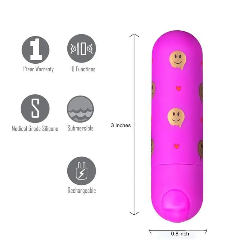 Maia Giggly -  7.6 cm USB Rechargeable Bullet Maia Toys Discreet Intimate Essentials.