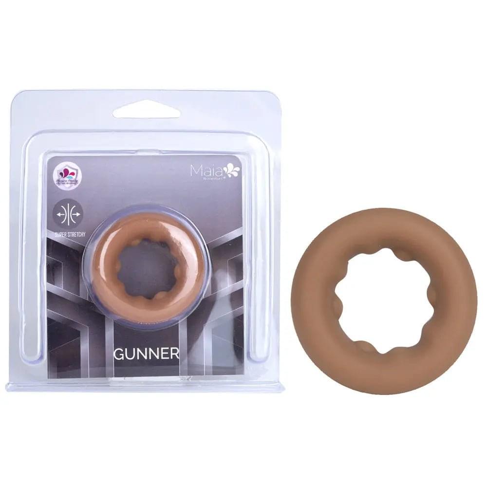 Maia GUNNER - Caramel - Tan Brown Cock Ring Maia Toys Discreet Intimate Essentials.
