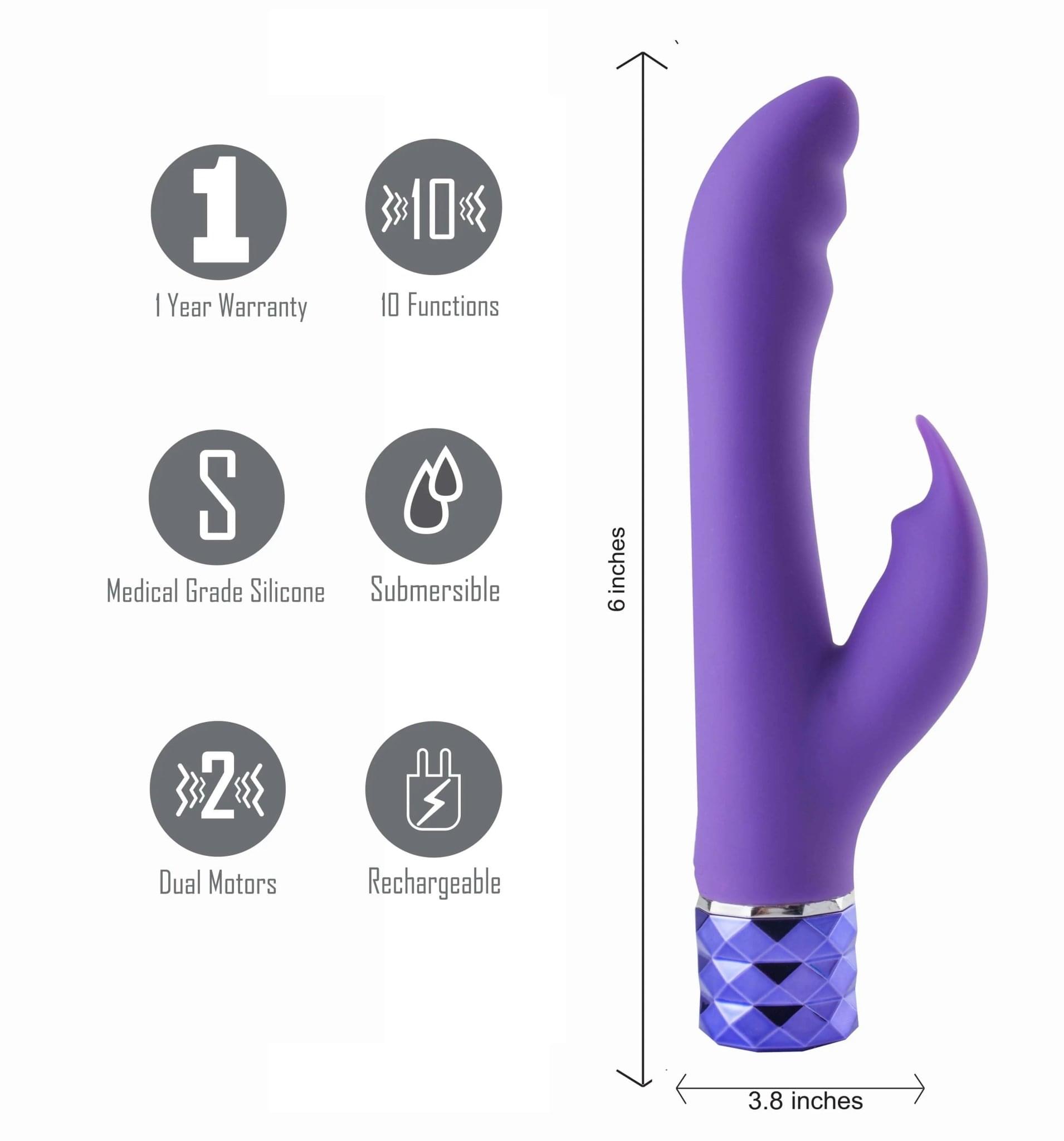 Maia Hailey -  15.2 cm USB Rechargeable Rabbit Vibrator Maia Toys Discreet Intimate Essentials.