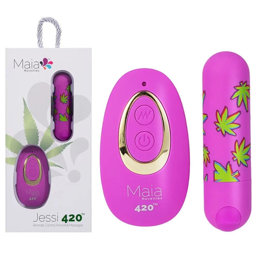 Maia JESSI 420 Remote -  7.6 cm USB Rechargeable Bullet with Wireless Remote Maia Toys Discreet Intimate Essentials.