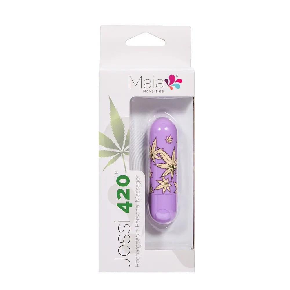 Maia Jessi 420 - Violet 7.6 cm USB Rechargeable Bullet Maia Toys Discreet Intimate Essentials.