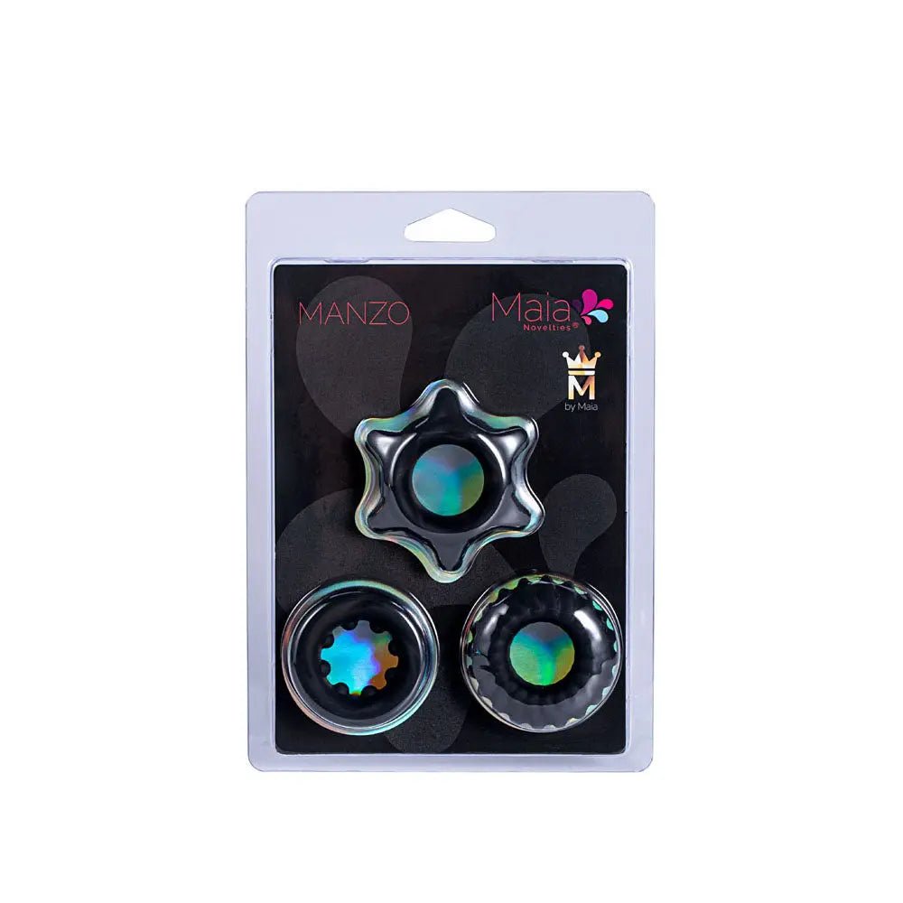 Shop affordable quality Maia MANZO - Silicone Cock Rings - Set of 3 - Discreet Intimate Essentials - COCK RINGS - Maia Toys