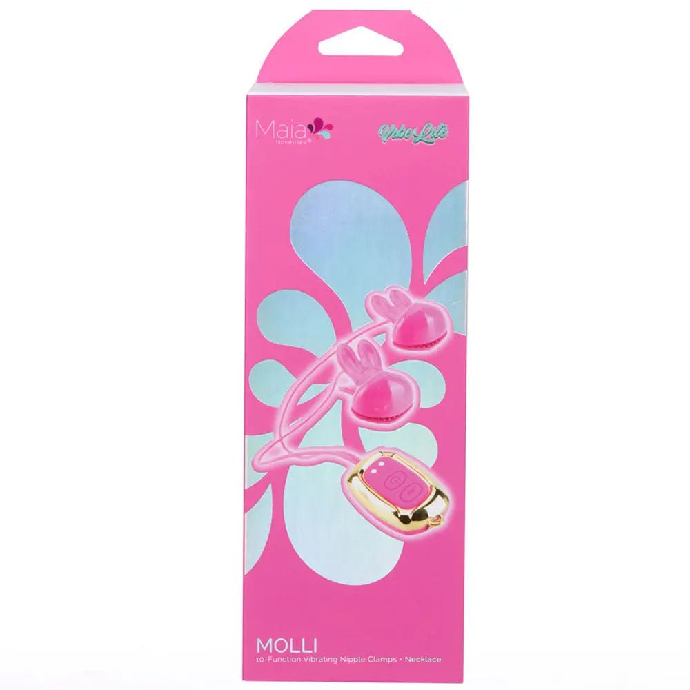 Shop affordable quality Maia MOLLI - USB Rechargeable Vibrating Nipple Clamps & Necklace - Discreet Intimate Essentials - BONDAGE-TOYS - Maia Toys