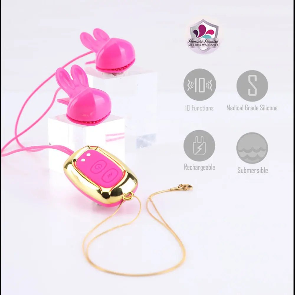 Shop affordable quality Maia MOLLI - USB Rechargeable Vibrating Nipple Clamps & Necklace - Discreet Intimate Essentials - BONDAGE-TOYS - Maia Toys