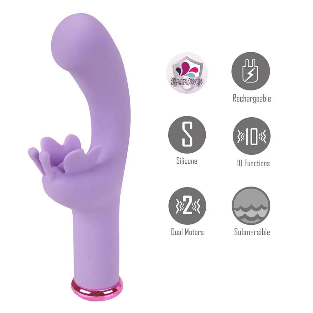 Maia MYLA - Lavender - Lavender 15.9 cm USB Rechargeable Butterfly Vibrator Maia Toys Discreet Intimate Essentials.