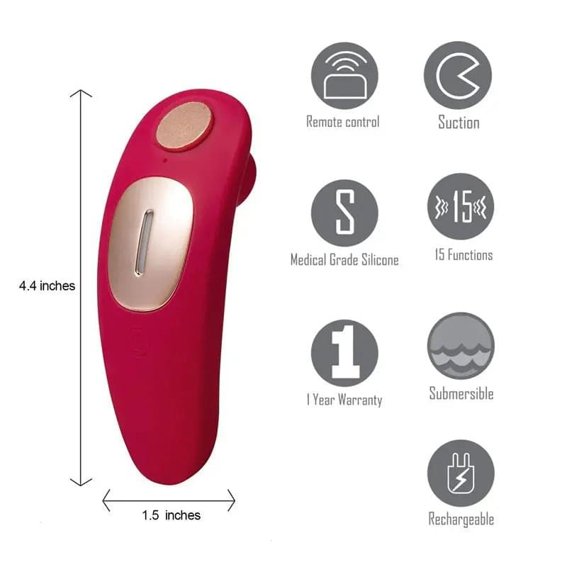 Maia Remi -  USB Rechargeable Panty Vibe with Suction Maia Toys Discreet Intimate Essentials.