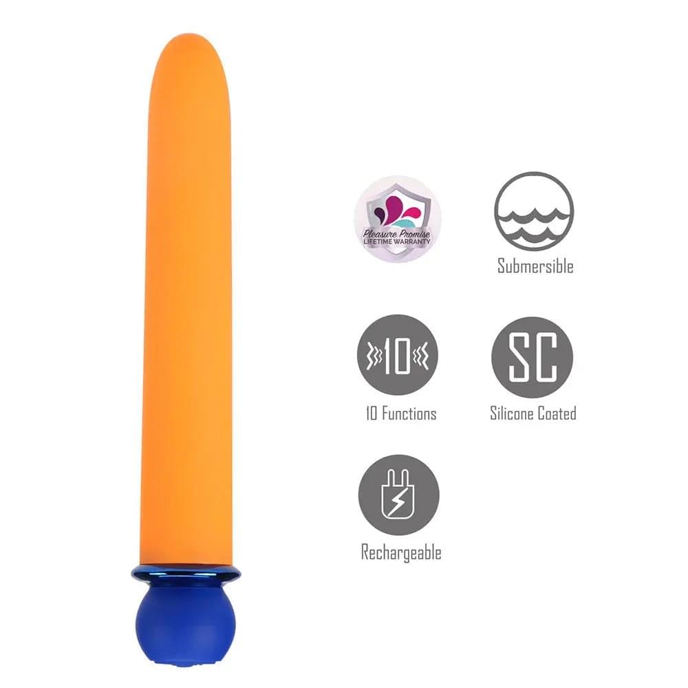 Maia RORI - Orange - Orange 15.2 cm USB Rechargeable XL Bullet Maia Toys Discreet Intimate Essentials.