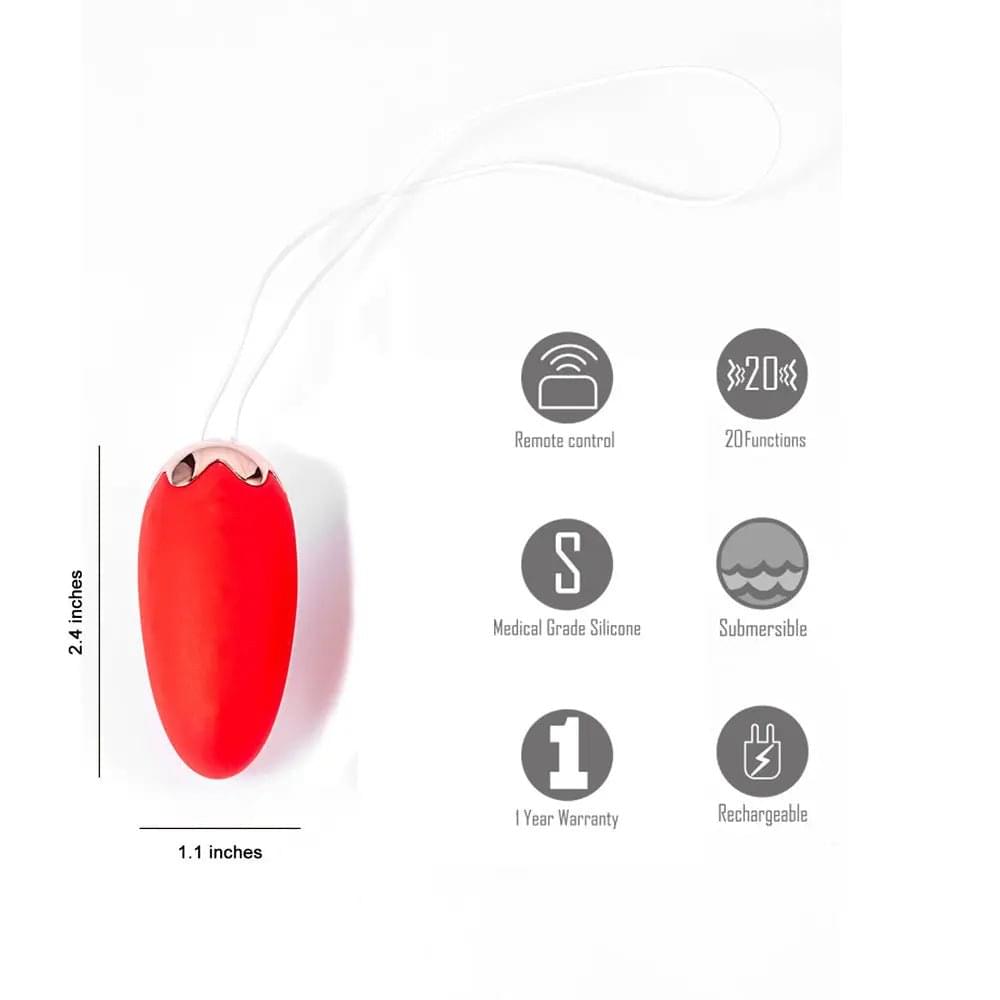 Maia SHORTCAKE -  USB Rechargeable Vibrating Egg with Wireless Remote Maia Toys Discreet Intimate Essentials.