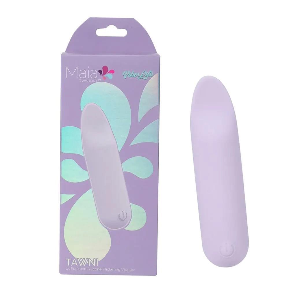 Maia TAWNI - Lavender - Lavender 9 cm USB Rechargeable Bullet with Flickering Tip Maia Toys Discreet Intimate Essentials.