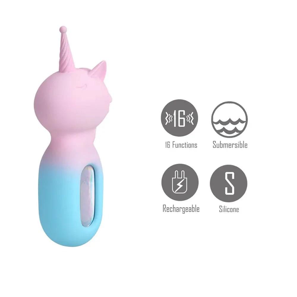 Maia UNIE - Pink/Blue USB Rechargeable Unicorn Wand Maia Toys Discreet Intimate Essentials.