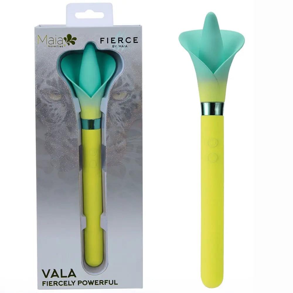 Maia VALA -  - /Green 22.2 cm USB Rechargeable Flower Vibrator Maia Toys Discreet Intimate Essentials.