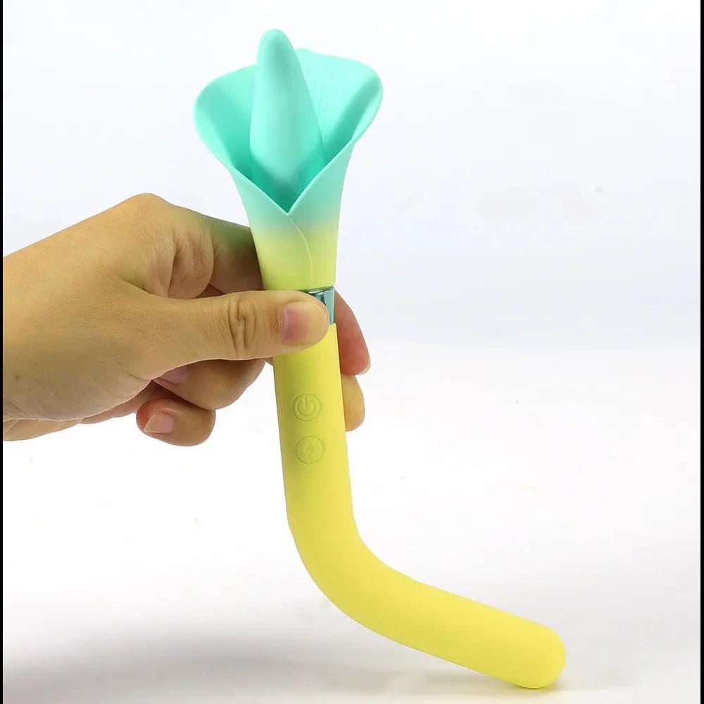 Maia VALA -  - /Green 22.2 cm USB Rechargeable Flower Vibrator Maia Toys Discreet Intimate Essentials.