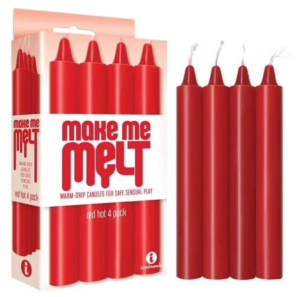 Make Me Melt Drip Candles -  -  Hot Drip Candles - 4 Pack Icon Brands Discreet Intimate Essentials.