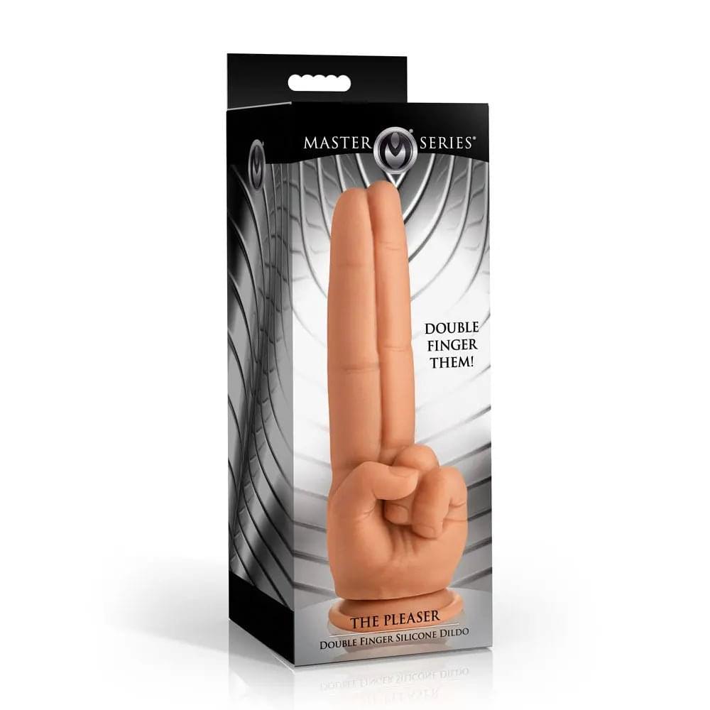 Master Series The Pleaser -  23.6 cm Double Finger Dildo XR Brands Discreet Intimate Essentials.
