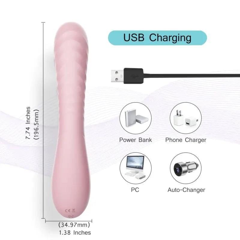 Maya Curve Silicone Vibrator Pink SXE Discreet Intimate Essentials.