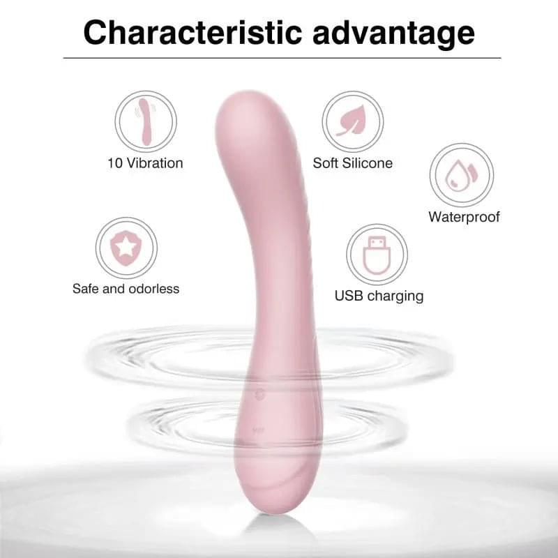 Maya Curve Silicone Vibrator Pink SXE Discreet Intimate Essentials.