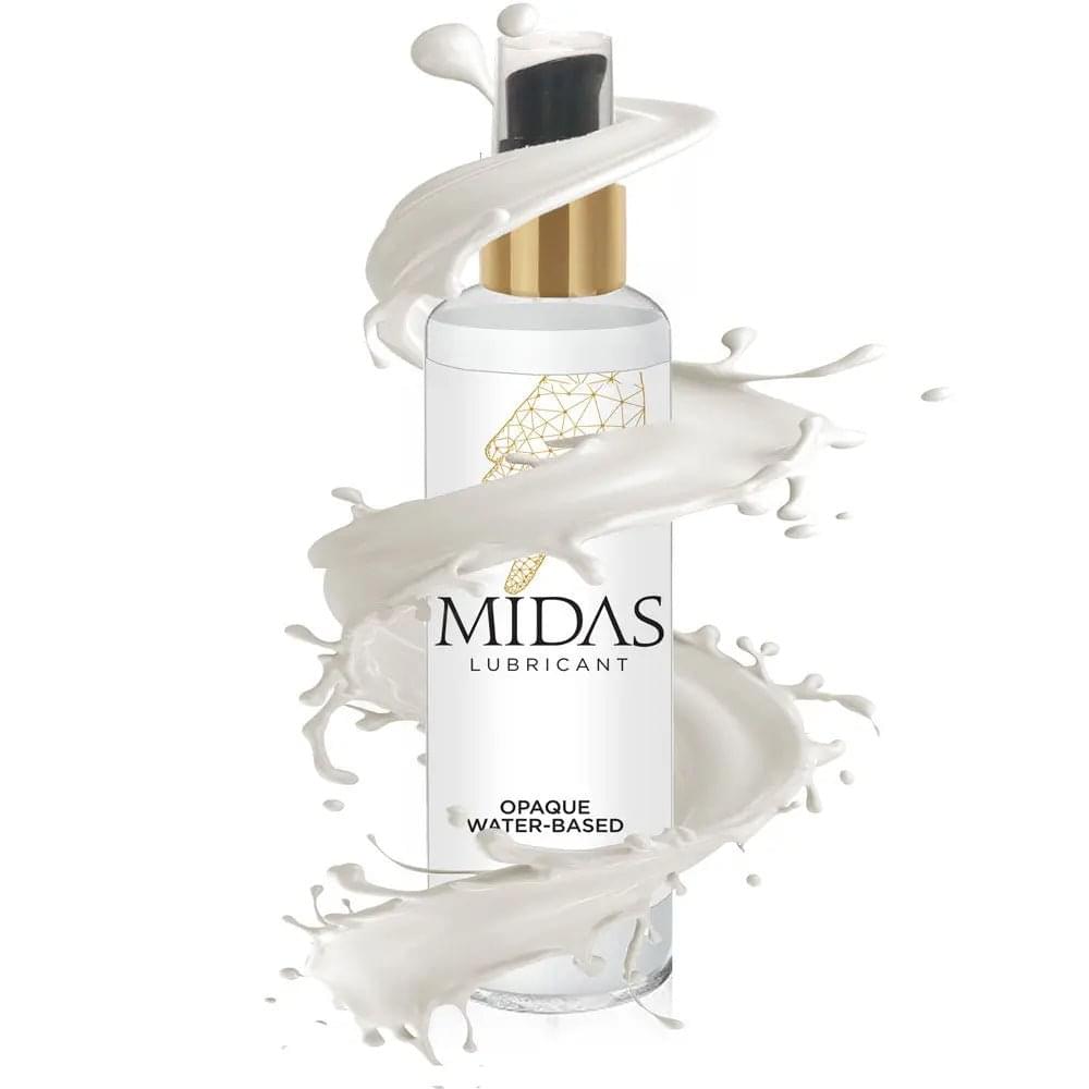 Midas Opaque Water Based Lubricant - 118 ml - Water Based Cum Lube - 118 ml Little Genie Discreet Intimate Essentials.