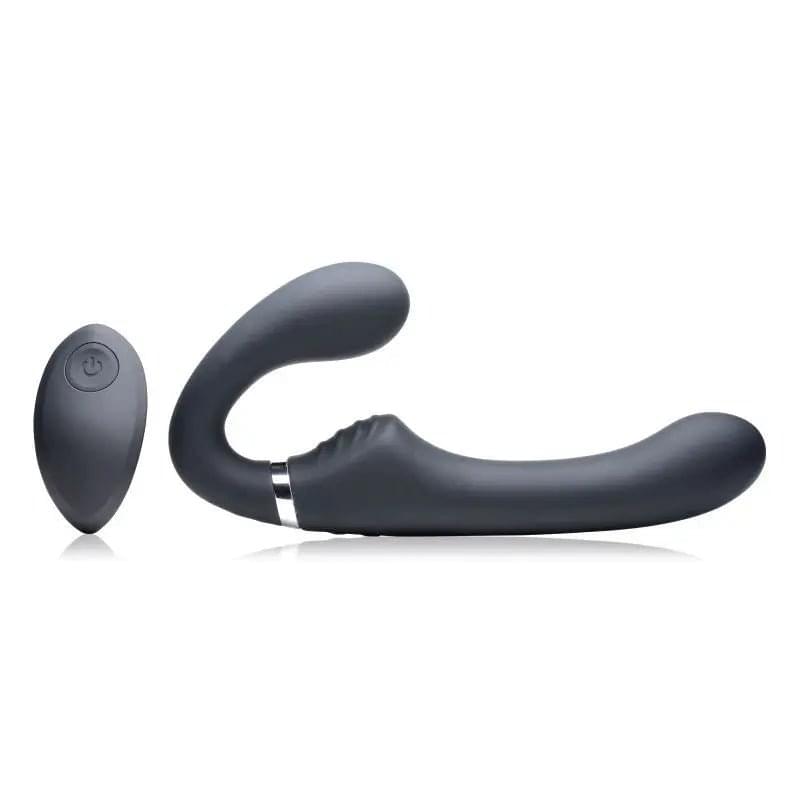 Mighty Rider 10X Strapless Strap-On Black w Remote Strap U Discreet Intimate Essentials.