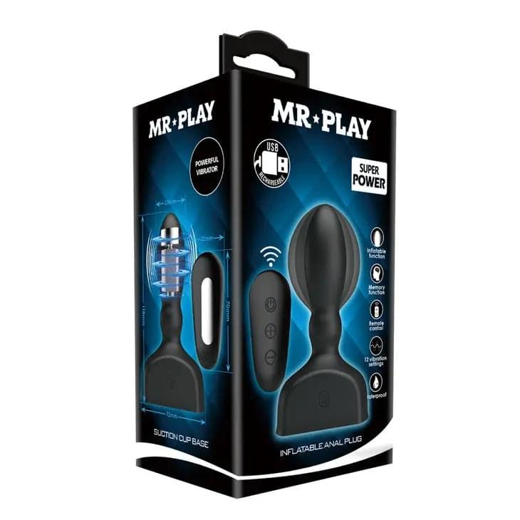 MR PLAY Inflatable Anal Plug -  USB Rechargeable Inflatable Anal Plug with Wireless Remote Mr Play Discreet Intimate Essentials.