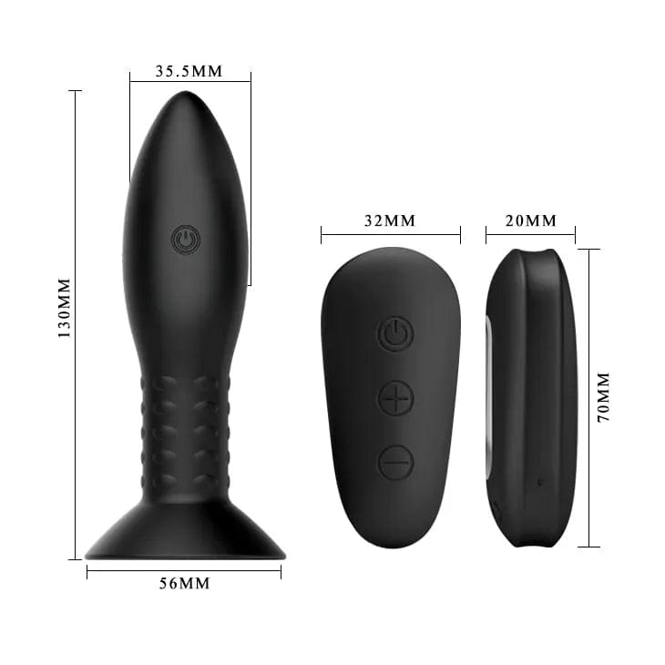 MR PLAY Rotation Beads Anal Plug -  USB Rechargeable Beaded Butt Plug with Wireless Remote Mr Play Discreet Intimate Essentials.
