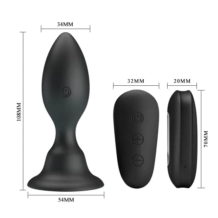 MR PLAY Vibrating Anal Plug -  10.8 cm USB Rechargeable Vibrating Butt Plug with Remote Mr Play Discreet Intimate Essentials.