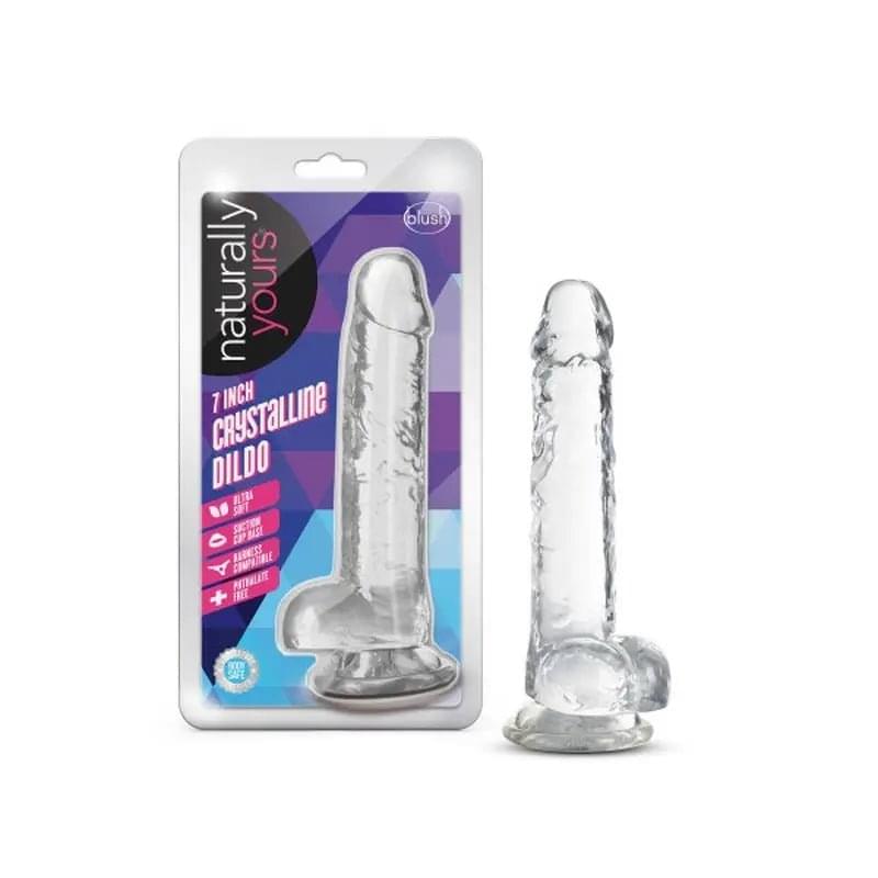 Naturally Yours 7" Crystaline Dildo Diamond Naturally Yours Discreet Intimate Essentials.