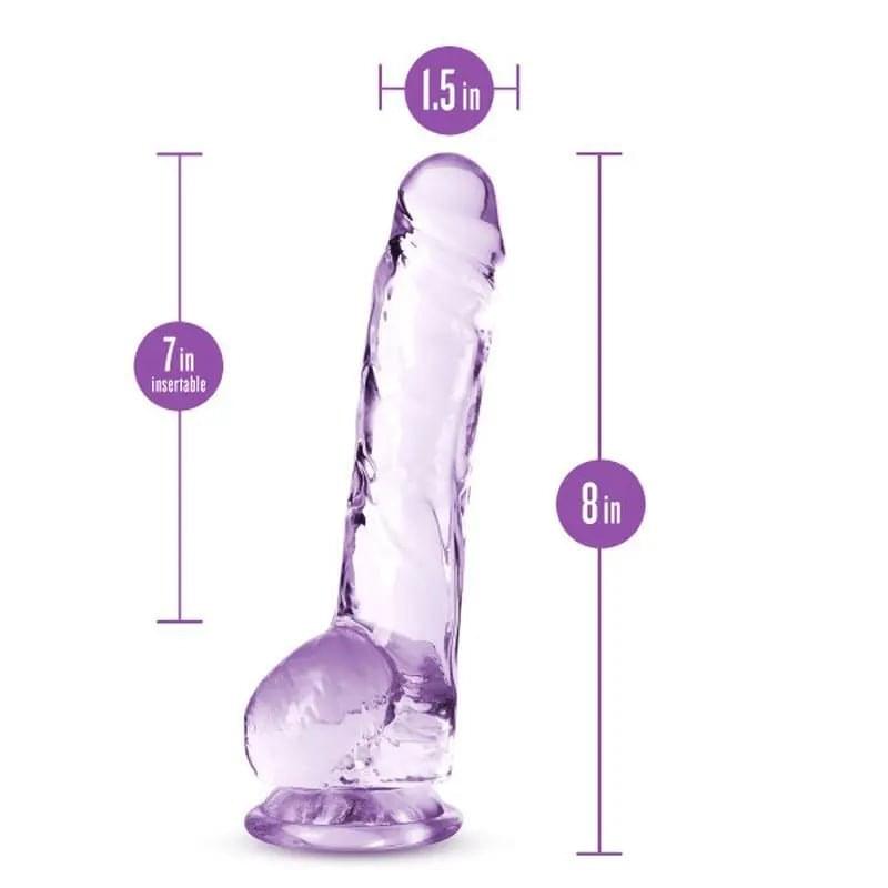 Naturally Yours 8" Crystaline Dildo Amethyst Naturally Yours Discreet Intimate Essentials.