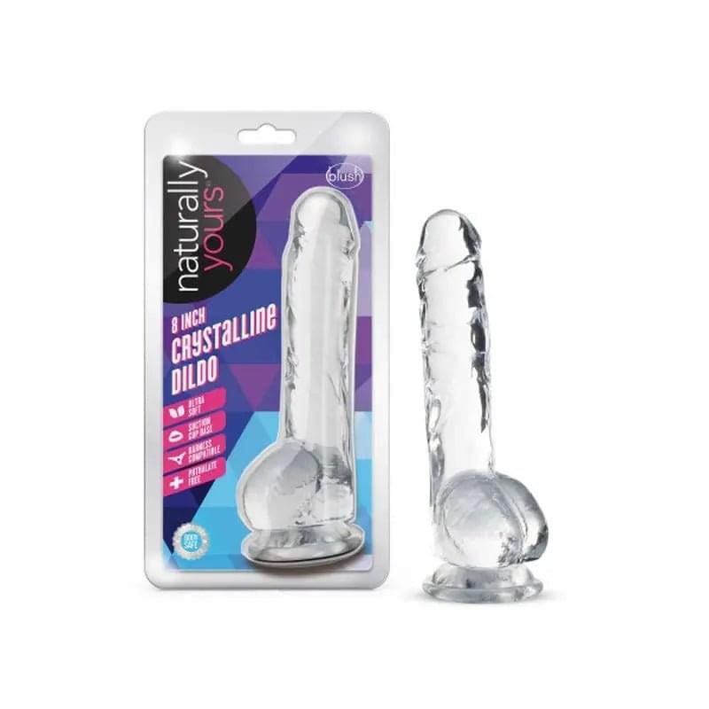 Naturally Yours 8" Crystaline Dildo Diamond Naturally Yours Discreet Intimate Essentials.