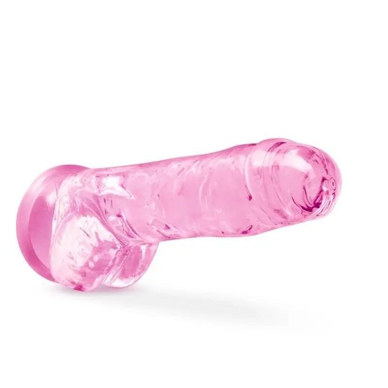 Naturally Yours 8" Crystaline Dildo Rose Naturally Yours Discreet Intimate Essentials.