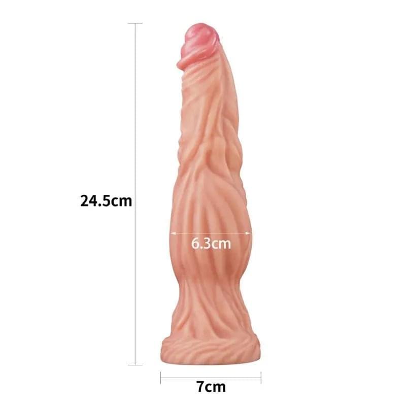 Nature Cock 9.5in Dual Layer Huge ALIEN Silicone Dildo Lovetoy Discreet Intimate Essentials.