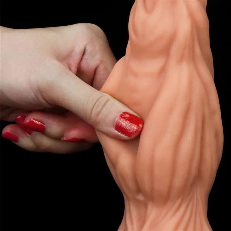 Nature Cock 9.5in Dual Layer Huge ALIEN Silicone Dildo Lovetoy Discreet Intimate Essentials.