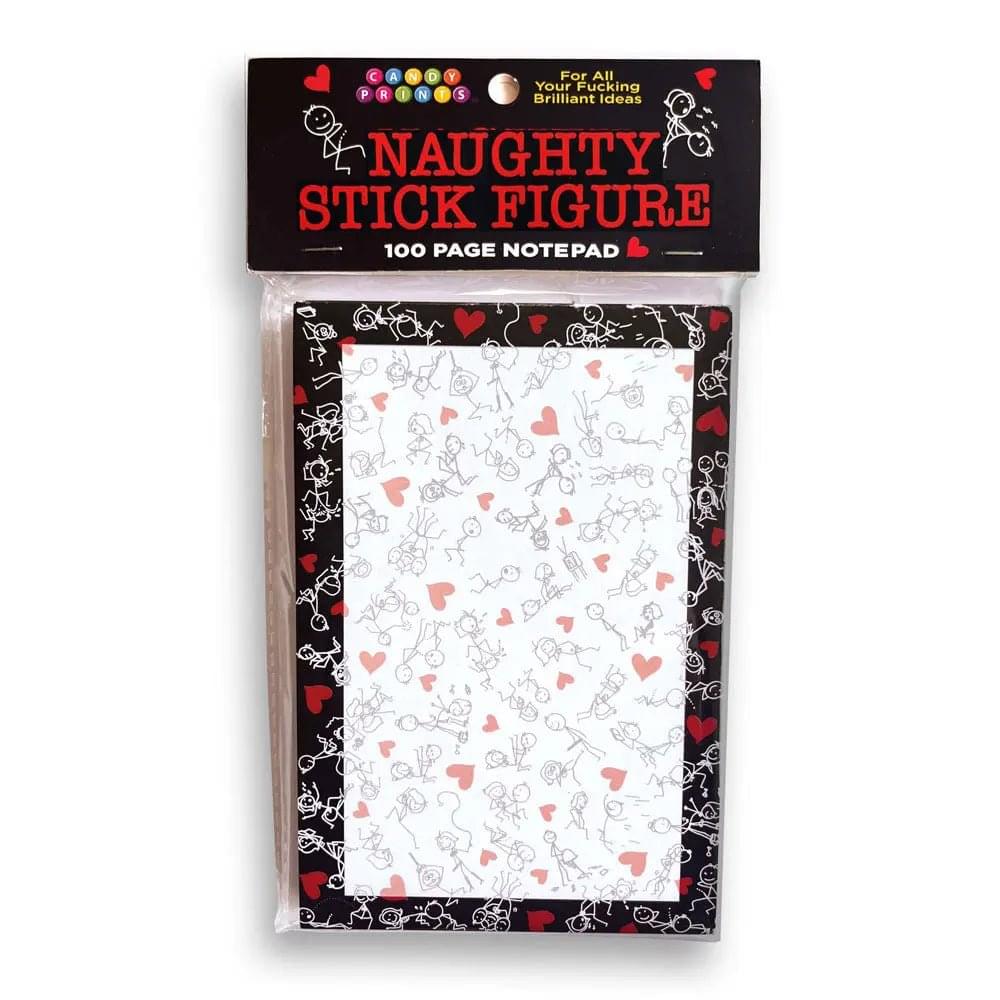 Naughty Stick Figure Notepad - Novelty Notepad - 100 Pages Little Genie Discreet Intimate Essentials.