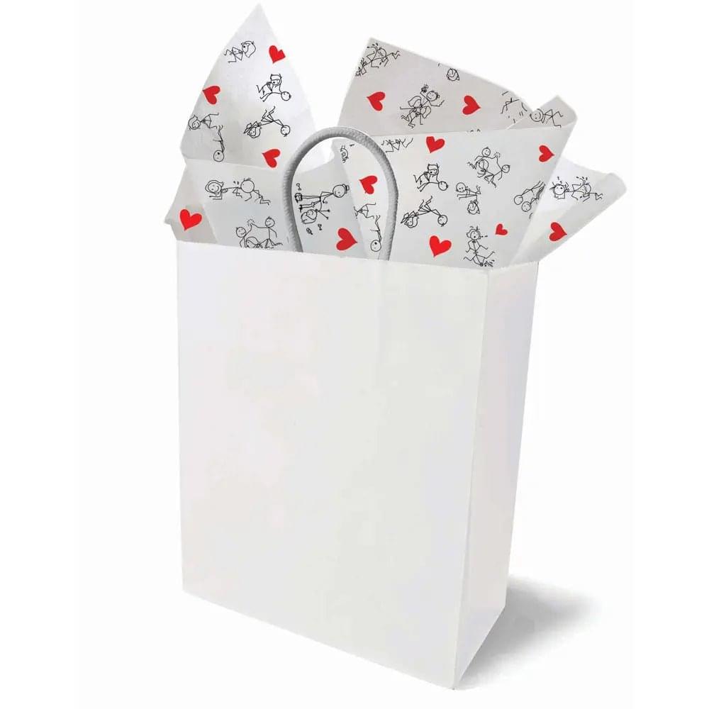 Naughty Stick Figure Tissue Paper Sheets - Novelty Decoration Sheets - 6 Pack Little Genie Discreet Intimate Essentials.