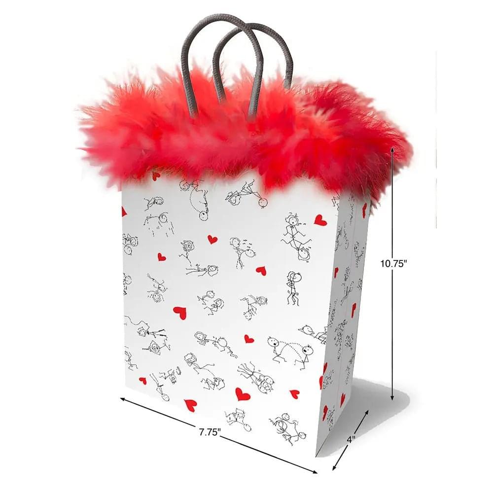 Naughty Stick Figures Gift Bag - Novelty Gift Bag Little Genie Discreet Intimate Essentials.