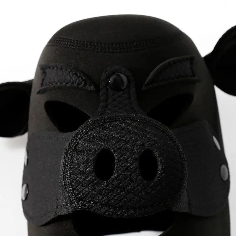 Neoprene Pig Mask Black Daytona Discreet Intimate Essentials.