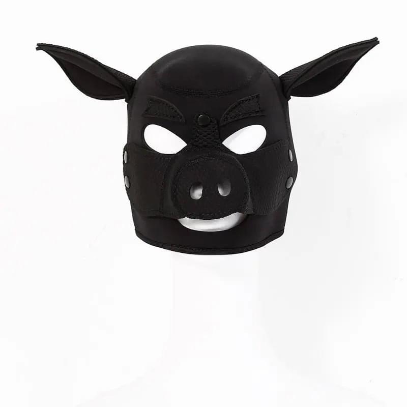 Neoprene Pig Mask Black Daytona Discreet Intimate Essentials.