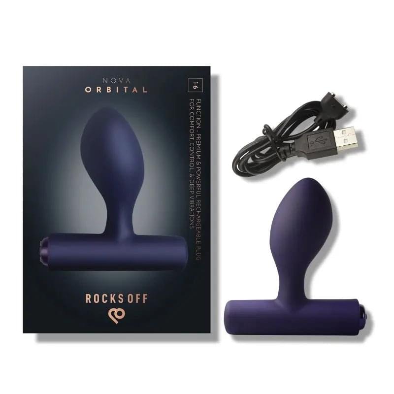 Nova Orbital Butt Plug Vibrator Blue Rocks Off Discreet Intimate Essentials.