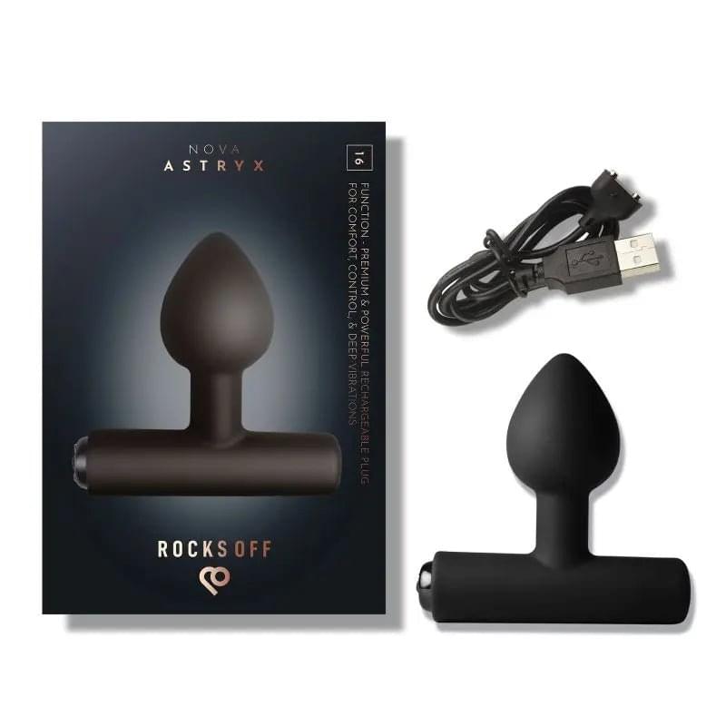 Nova Solaris Tapered Butt Plug Vibrator Black Rocks Off Discreet Intimate Essentials.