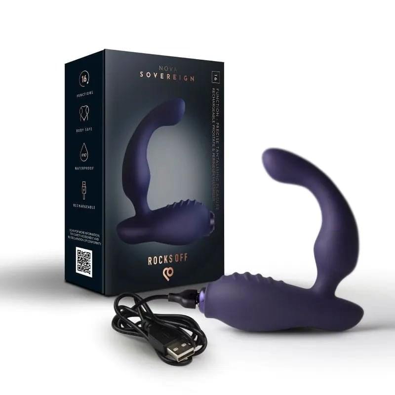 Nova Sovereign Smooth P Spot Vibrator Blue Rocks Off Discreet Intimate Essentials.