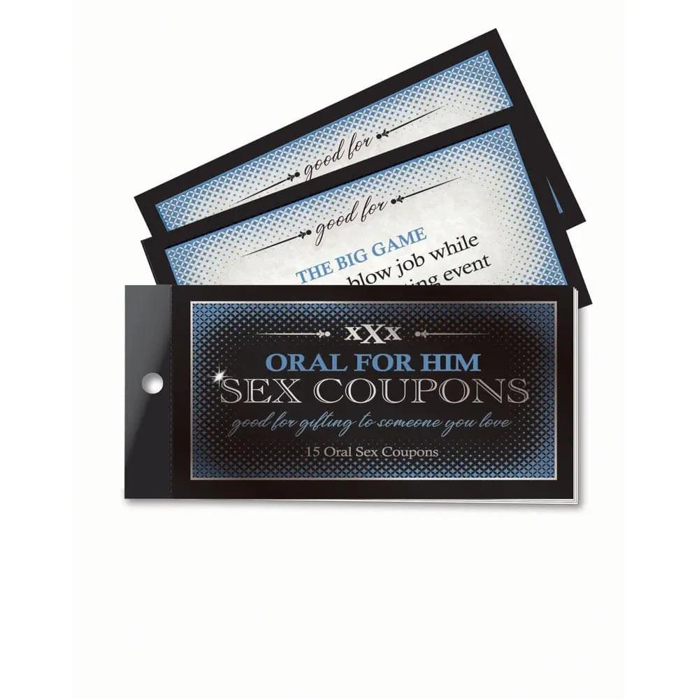 Oral For Him Sex Coupons - Set of 15 Coupons Little Genie Discreet Intimate Essentials.