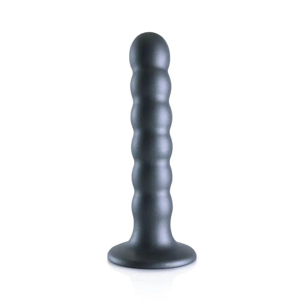 OUCH! Beaded Silicone G-Spot Dildo - 5'' / 13cm - Gunmetal 13 cm Dildo Shots Toys Discreet Intimate Essentials.