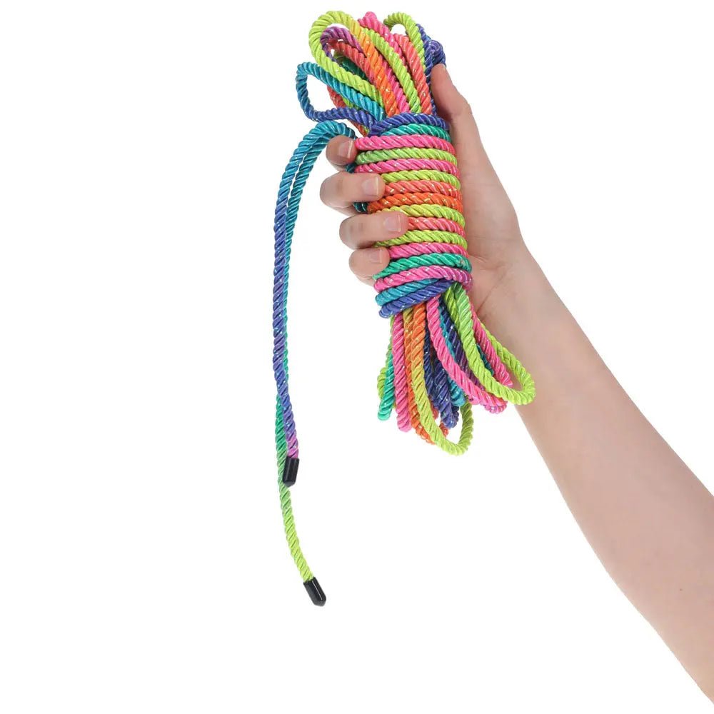 Shop affordable quality OUCH! Bondage Rope - 10 M - Multicolour 2 - Multicoloured Nylon Bondage Rope - 10 metre Length - Discreet Intimate Essentials - BONDAGE-TOYS - Shots Toys