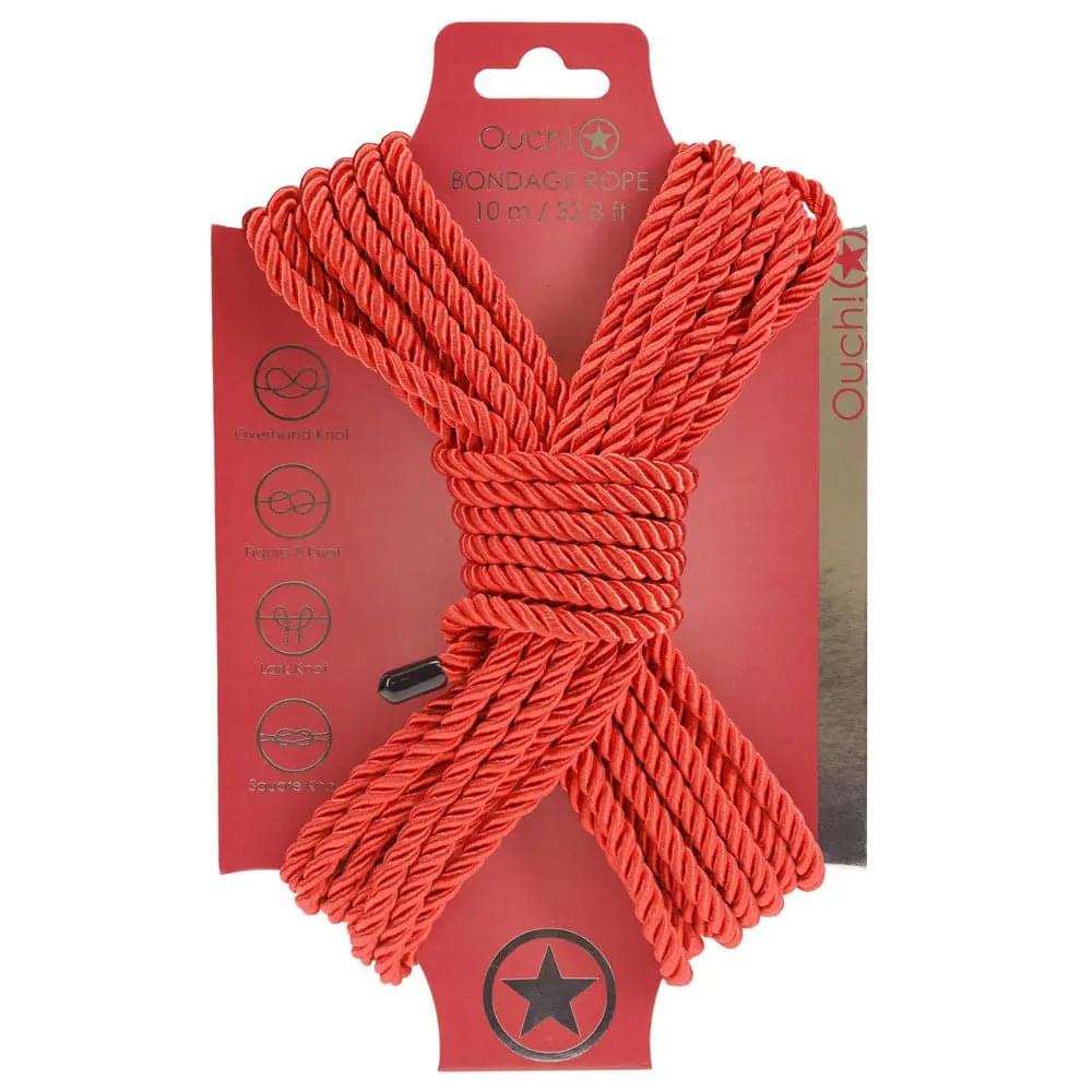 OUCH! Bondage Rope - 10 M -  -  Nylon Bondage Rope - 10 metre Length Shots Toys Discreet Intimate Essentials.